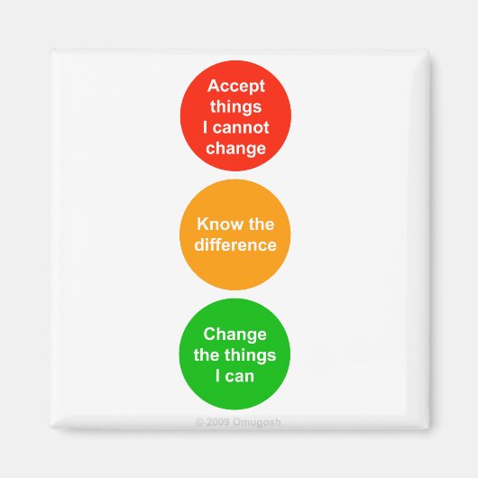 Aimant Feux de circulation - Choses que je peux changer - (Devant)