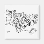 Aimant Feux de circulation dans un supermarché (Devant)