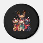 Aimant Feux de Noël Chien-taureaux français Noël Chien-fr (Devant)