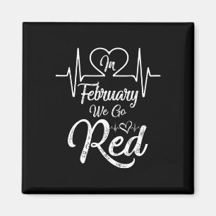 Aimant Février Nous allons Red American Heart Disease Awa