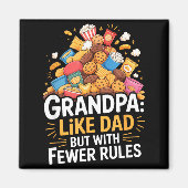 Aimant Fewer Rules Funny Grandpa  (Devant)