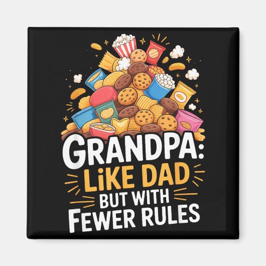 Aimant Fewer Rules Funny Grandpa  (Devant)