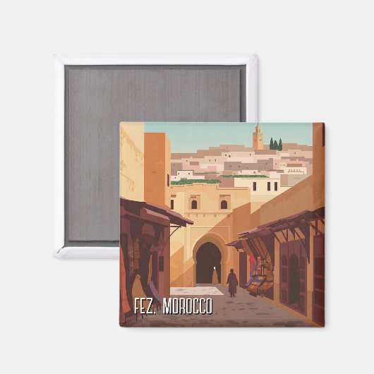 Aimant Fez Maroc Voyages (Recto/Verso)