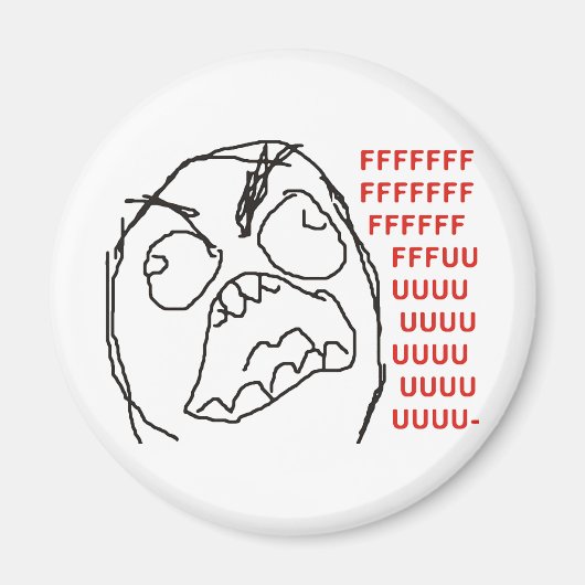 Aimant FFFFFFUUUUUU - Rage ! (Devant)