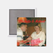 Aimant fiançailles001, Michelle & Robert, 11 août 20... (Recto/Verso)