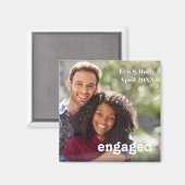 Aimant Fiançailles Photo Simple Keepsaké (Recto/Verso)