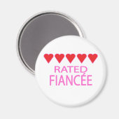 Aimant Fiancée Cinq Coeurs (Recto/Verso)