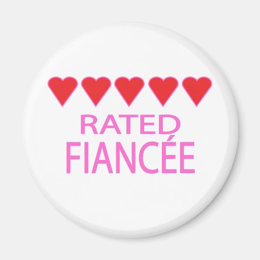 Aimant Fiancée Cinq Coeurs (Devant)