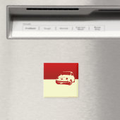 Aimant Fiat 500, 1959 - Rouge à la lumière (In Situ (Lave-vaisselle))