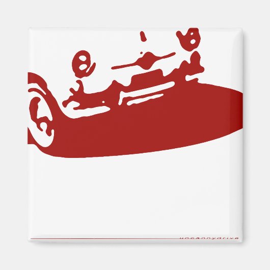 Aimant Fiat 600 Détail - rouge foncé sur la lumière (Devant)