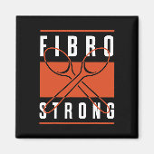 Aimant Fibro de sensibilisation Cuillères graphiques fort (Devant)