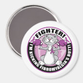 Aimant Fibromyalgia Fighter Cat (Recto/Verso)