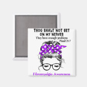 Aimant Fibromyalgie Sensibilisation au ruban Cadeaux de s (Recto/Verso)