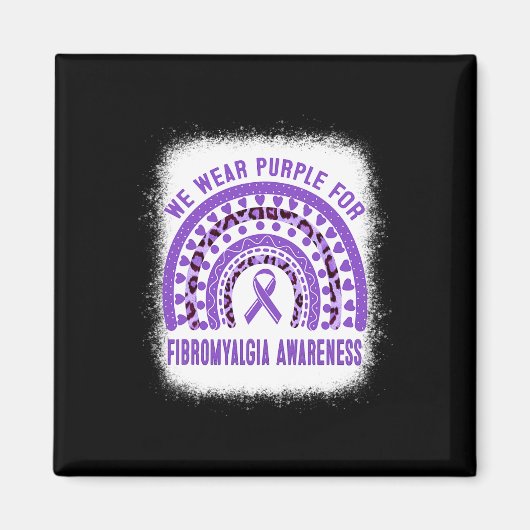 Aimant Fibromyalgie Sensibilisation au ruban violet arc-e (Devant)
