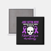 Aimant Fibromyalgie Sensibilisation Fibro Warrior Purple (Recto/Verso)