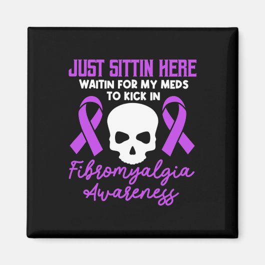 Aimant Fibromyalgie Sensibilisation Fibro Warrior Purple (Devant)