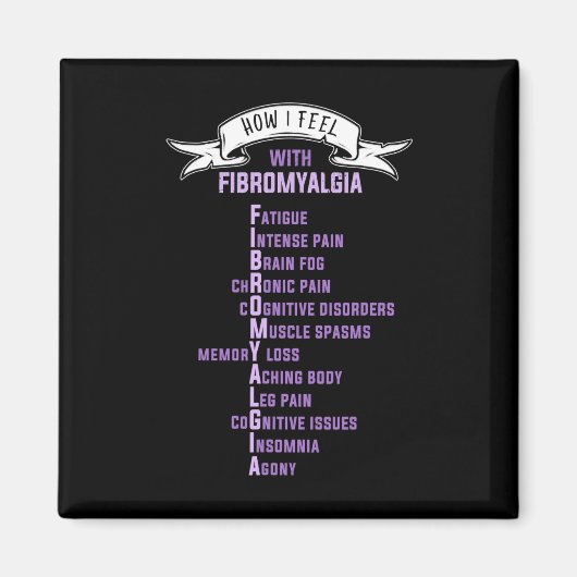 Aimant Fibromyalgie Spoonie Et Fibro Sensibilisation C'Es (Devant)