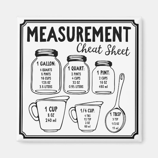 Aimant Fiche de mesure (Devant)