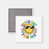 Aimant Field Day Fun Day Smile Face Enseignants Field Da (Recto/Verso)