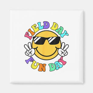 Aimant Field Day Fun Day Smile Face Enseignants Field Da