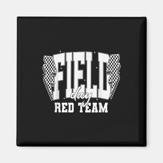 Aimant Field Day Red Team Couleur War Camp Équipe Jeu Com (Devant)