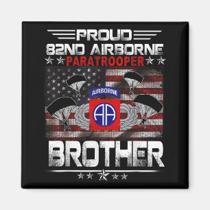 Aimant Fier 82e Parachutiste aéroporté Drapeau américain