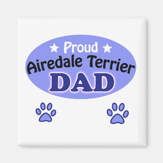 Aimant Fier Airedale Terrier papa (Devant)
