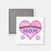 Aimant Fier Américain Foxhound maman (Recto/Verso)