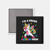 Aimant Fier Autisme Maman Danse Dab (Recto/Verso)