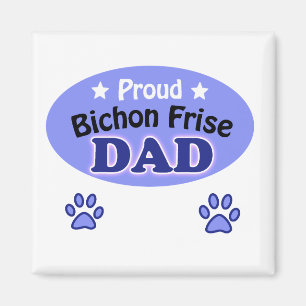 Aimant Fier Bichon Frise papa