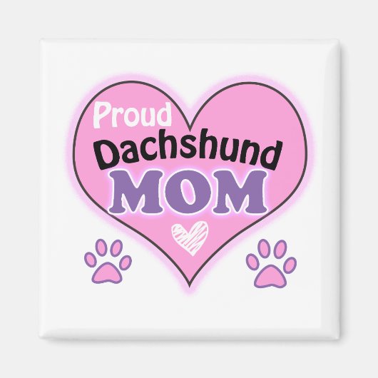 Aimant Fier Dachshund Maman (Devant)