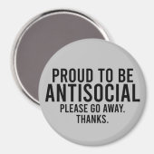 Aimant Fier D'Être Antisocial Amusant Introvert (Recto/Verso)