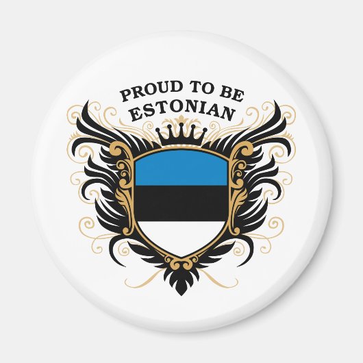 Aimant Fier d'être estonien (Devant)