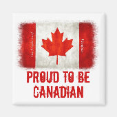 Aimant Fier d'être le drapeau canadien (Devant)