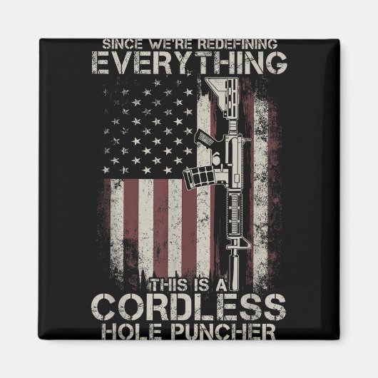 Aimant Fier drapeau américain vétéran des droits d'armes  (Devant)