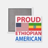 Aimant Fier Ethiopien Américain (Recto/Verso)