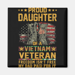 Aimant Fier Fille Du Vietnam Vétérinaire Patriotique Vété