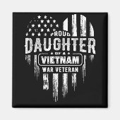 Aimant Fier Fille Vietnam Vet Papa Anciens Combattants Jo (Devant)