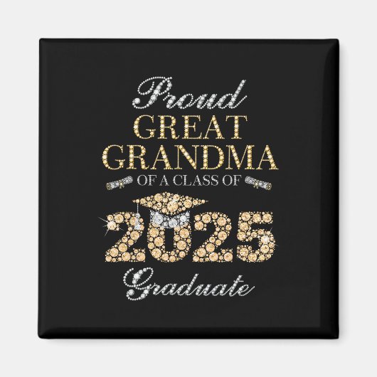 Aimant Fier Grand Grand Grand-Mère D'Un Cl De 2025 Diplôm (Devant)