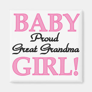 Aimant Fier Grand Grand-mère Baby Girl Tshirts et cadeaux