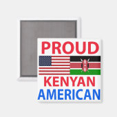 Aimant Fier Kenyan Américain (Recto/Verso)