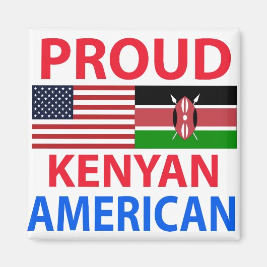 Aimant Fier Kenyan Américain (Devant)
