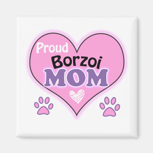 Aimant Fier maman Borzoi (Devant)