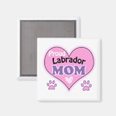 Aimant Fier maman du Labrador (Recto/Verso)
