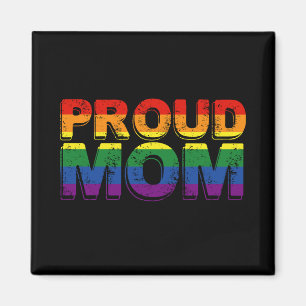 Aimant Fier maman Gay pride LGBT Rainbow Mother LGBTQ