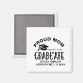 Aimant Fier Maman, Nom de la graduation personnalisée Ann (Recto/Verso)