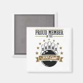Aimant Fier membre du Bowling 300 Club Jeu parfait (Recto/Verso)