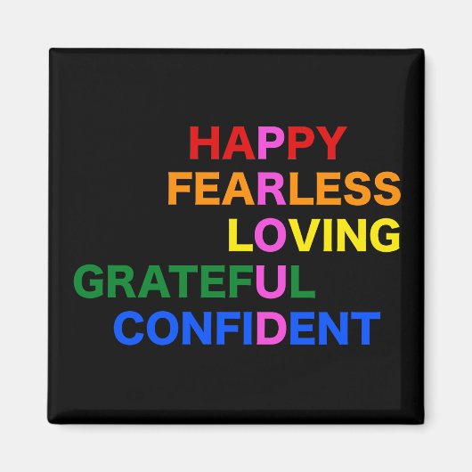 Aimant FIER noir brillant (Devant)