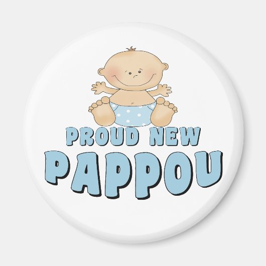 Aimant FIER NOUVEAU Pappou garçon (Devant)
