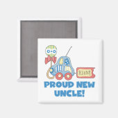 Aimant Fier nouvel oncle C'est un garçon Tshirts et cadea (Recto/Verso)